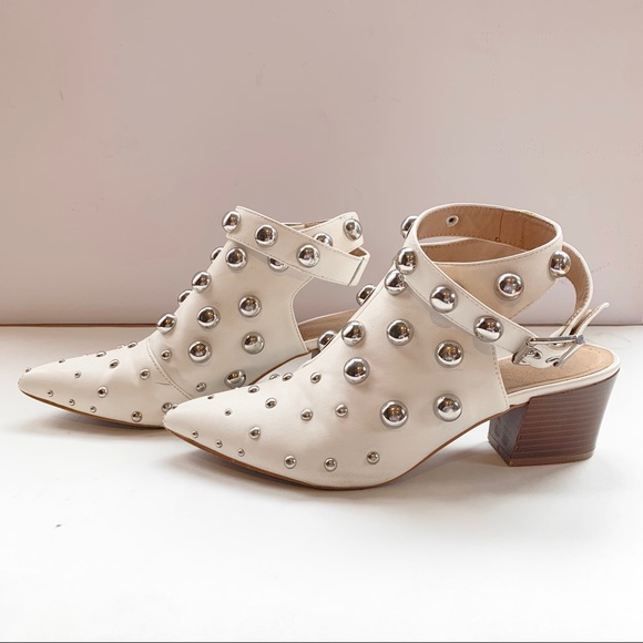 qupid white studded booties